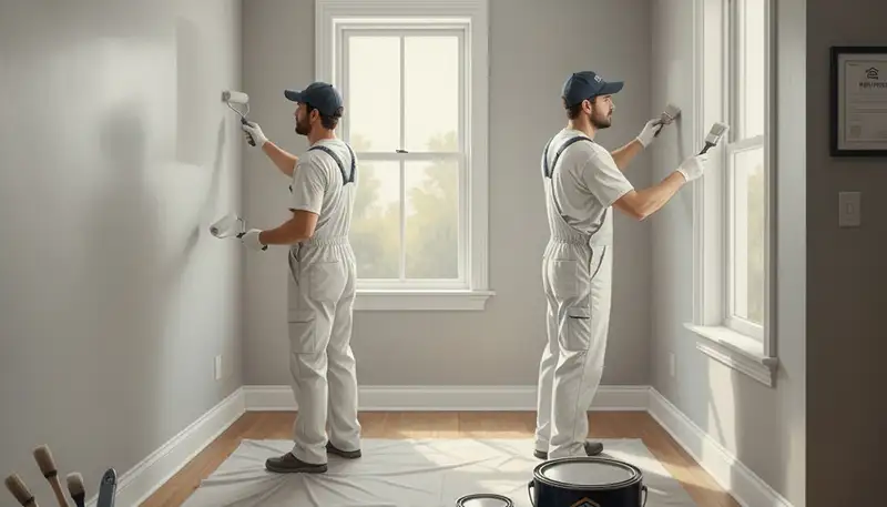 Interior house painting service in Albuquerque, NM for durable, dust-resistant wall finishes